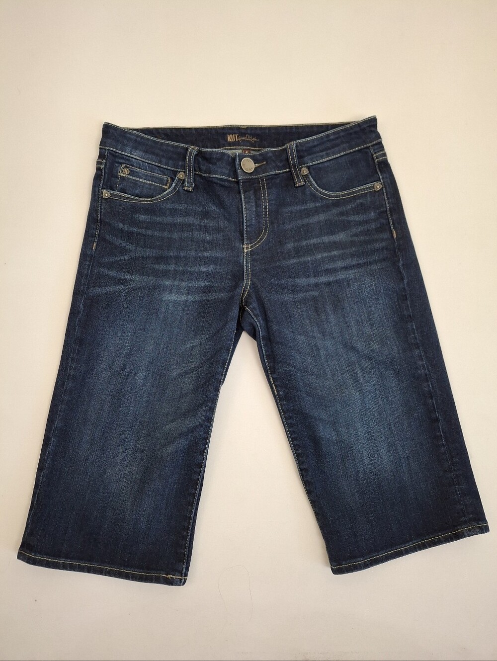 Kut From The Kloth Darkwash Midrise Bermuda Shorts Size 6